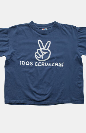 '90s Dos Cervezas Cropped T-Shirt image number 2