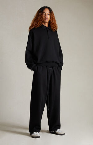 Jet Black Relaxed Lounge Pants image number 2