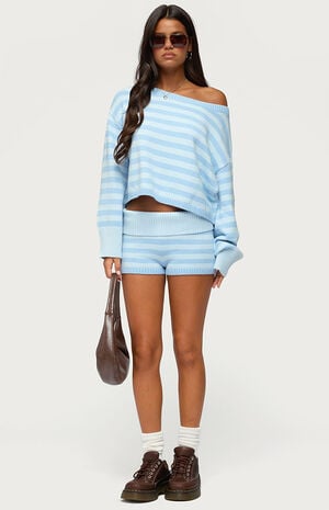 Saphi Striped Oversized Knit Sweater image number 5