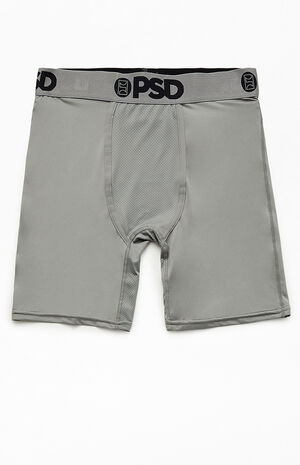 Dark Gray Athletic Solid Boxer Briefs image number 1