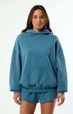 Dark Blue Ultra Soft Fleece Core Pullover Hoodie image number 2
