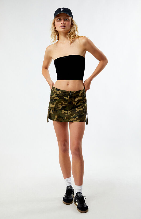 Camouflage Cargo Mini Skirt