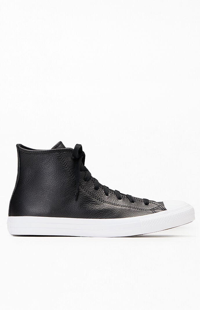 Converse Chuck Taylor Black All Star Leather High Top Shoes