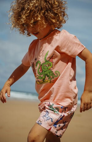 Kids Fantasy Folk 5.5" Swim Trunks image number 5