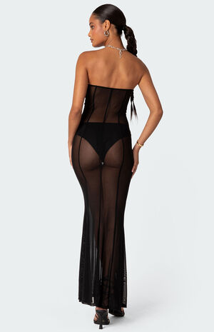 Maisy Sheer Mesh Maxi Dress image number 5