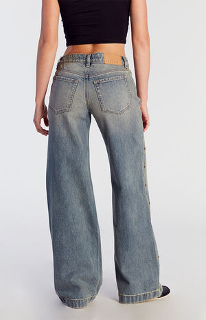 Casey Low Rise Baggy Jeans Star Stud image number 4