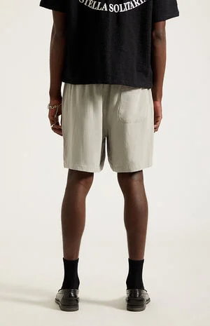 Gray Linen Shorts image number 5