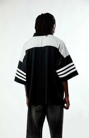 Adicolor Black Oversized Football Jersey image number 4
