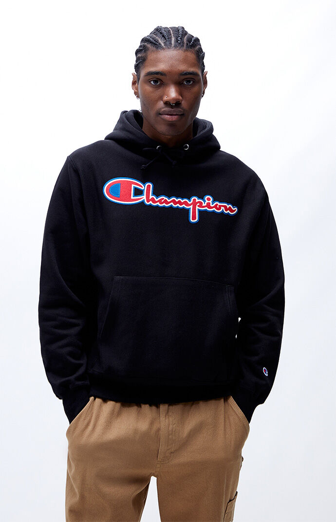 Champion Reverse Weave Felt Hoodie PacSun
