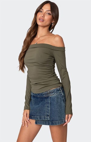 Celly Rolled Off Shoulder Top image number 3