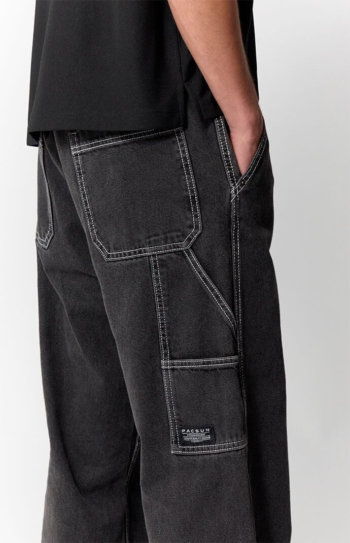 Pacsun Dylan Baggy Jeans Carpenter Contrast Stitch Black | Pacsun