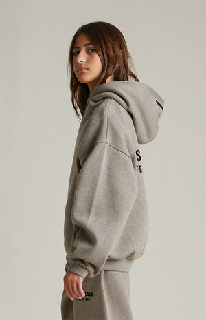 Kids Heather Grey Fleece Hoodie image number 3