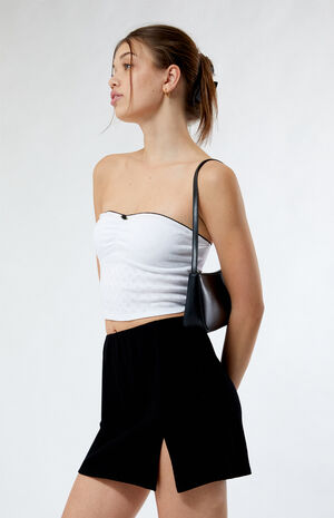 Linen Slit Mini Skirt image number 2