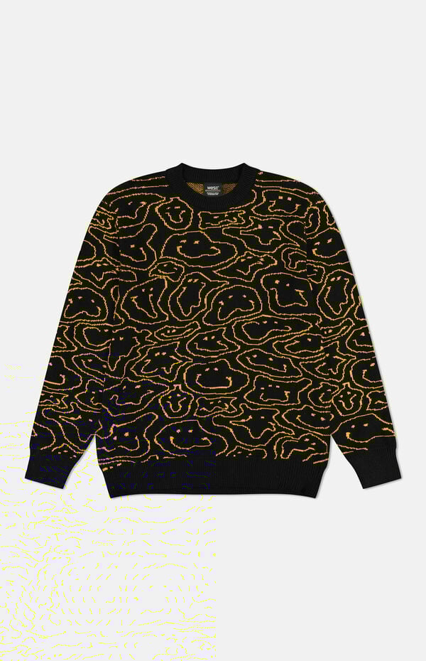 WeSC America Inc Leon Warp Smiley Crew Neck Sweater
