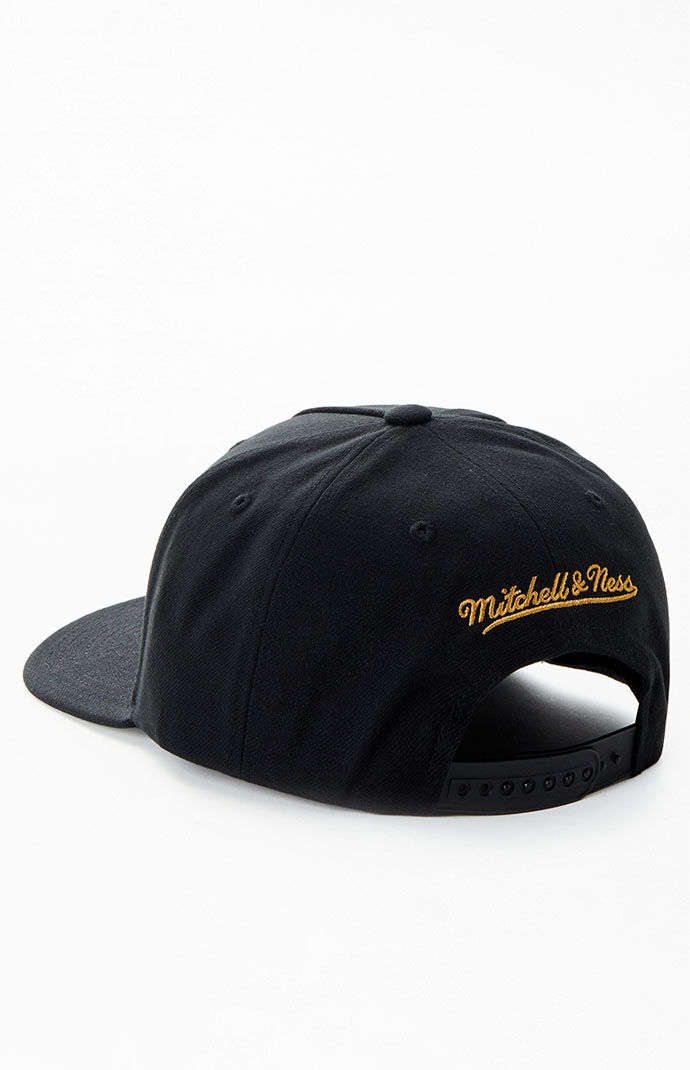 Mitchell Ness Black Los Angeles Lakers Strapback Dad Hat Pacsun