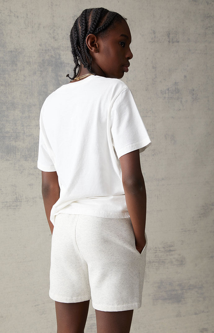 Pacsun white heather shop fleece volley shorts