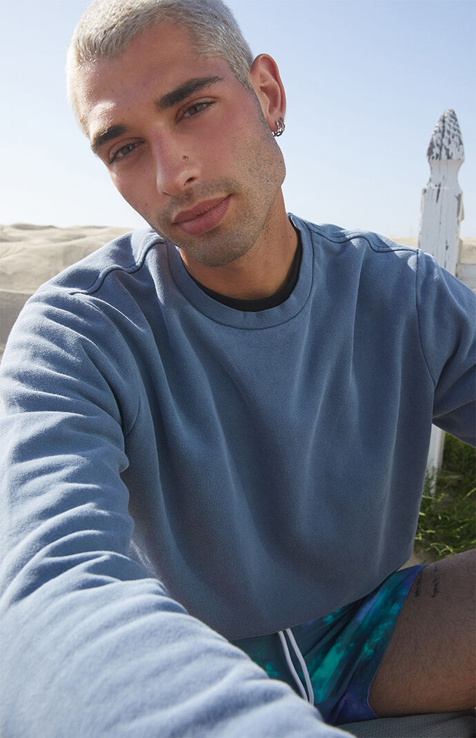 Navy Vintage Wash Crew Neck Sweatshirt