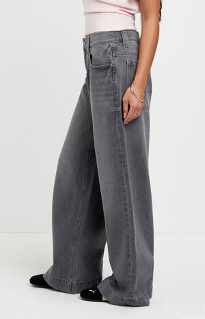Sloane Low Rise Ultra Baggy Jeans Back Tab Gray image number 3