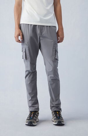 Eco Stretch Gray Slim Cargo Pants image number 2