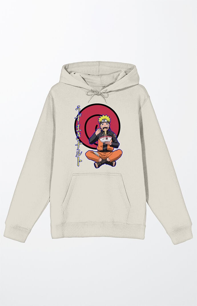 Pacsun Men s Naruto Shippuden Hoodie in Cream Size XL