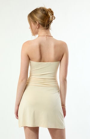 Strapless Ruched Mini Dress image number 4