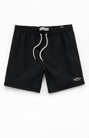 Black Collegiate 6.5" Swim Trunks image number 1