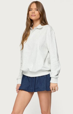Scholar Oversized Polo Sweatshirt image number 2