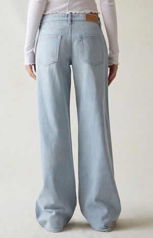 Eco Light Indigo Low Rise Baggy Jeans image number 4
