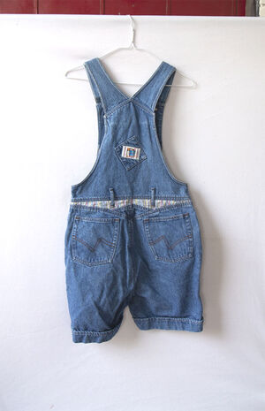 Upcycled Medium Blue Wash Denim Overalls image number 2