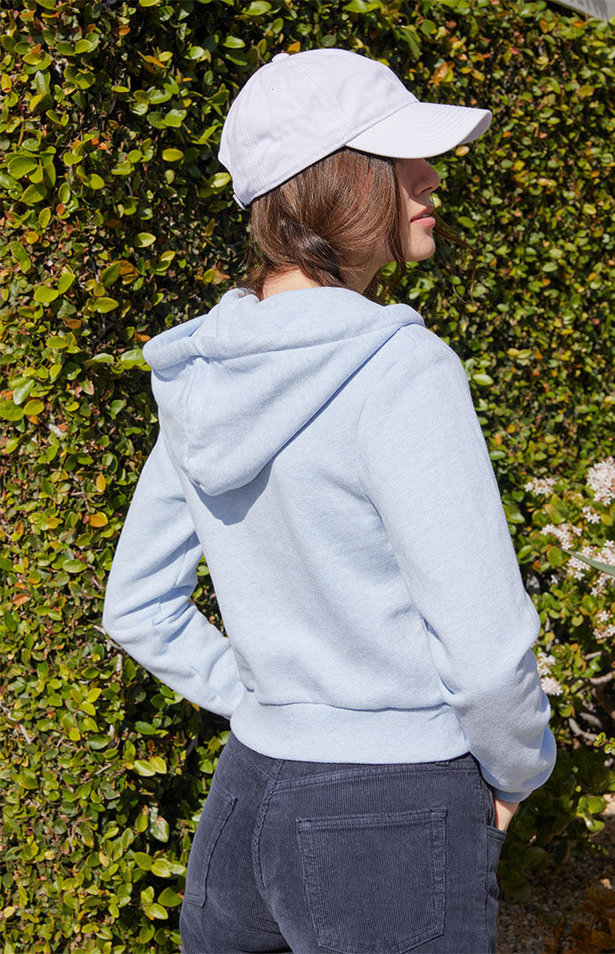 Cropped light sales blue hoodie