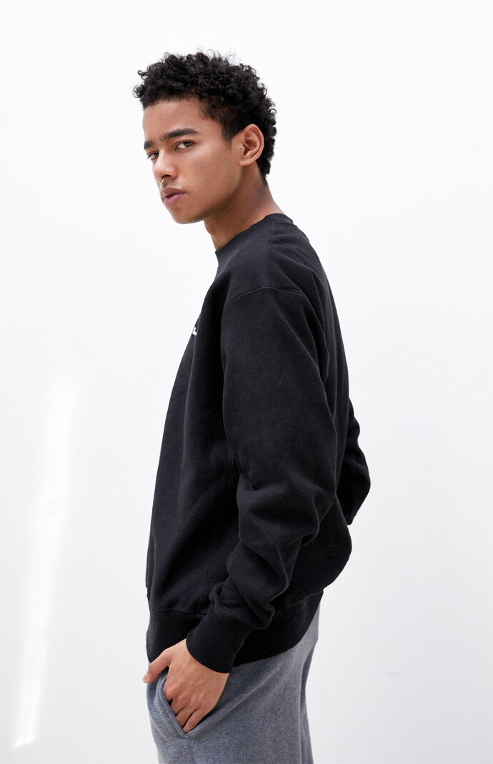 Reverse Weave Left Chest Crew Neck Sweatshirt