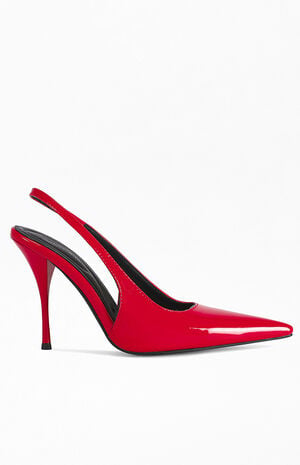Women's Sylva Red Slingback Stiletto Pumps image number 1