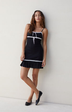 Olivia Bow Trim Mini Dress image number 5