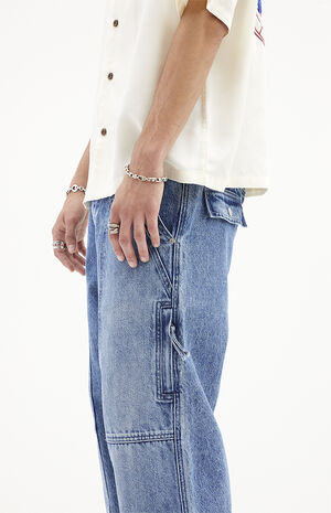 Medium Indigo Baggy Carpenter Jeans image number 2
