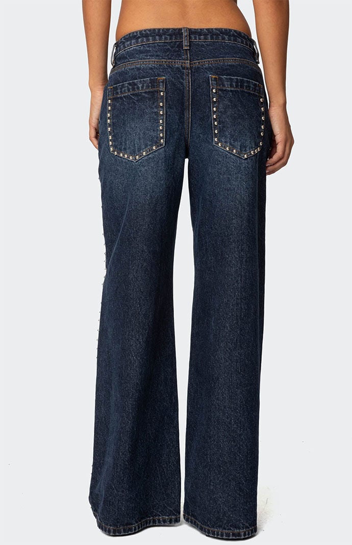 【THEAIRTOWN】[Unisex] dustie denim pt ★ Edikted Stassie Studded Low Rise Jeans | PacSun