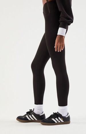PAC 1980 PAC WHISPER Black Active Crossover Yoga Pants