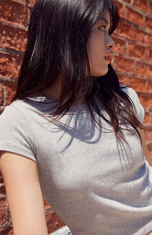 Gray Ashley Basic T-Shirt image number 1