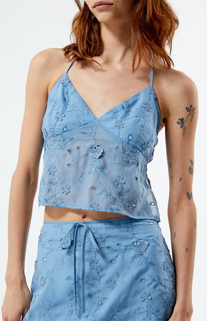 Eyelet Halter Tank Top image number 3