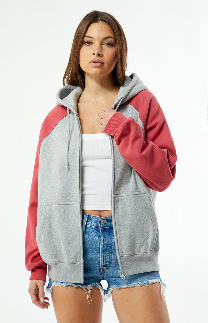 Pacsun Colorblock Raglan Zip Up Hoodie | PacSun