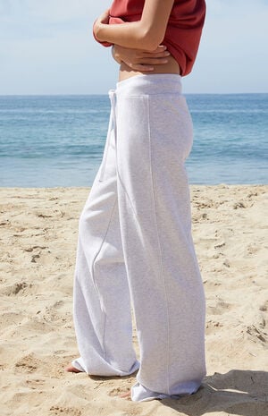 Light Gray Hilary Soft Flare Yoga Pants image number 2