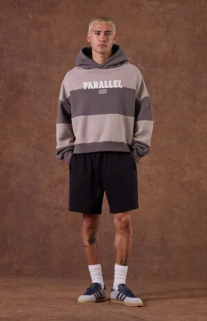 Fleece Black Sweat Shorts image number 1