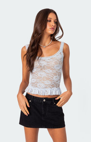 Kerry Sheer Lace Tank Top image number 1