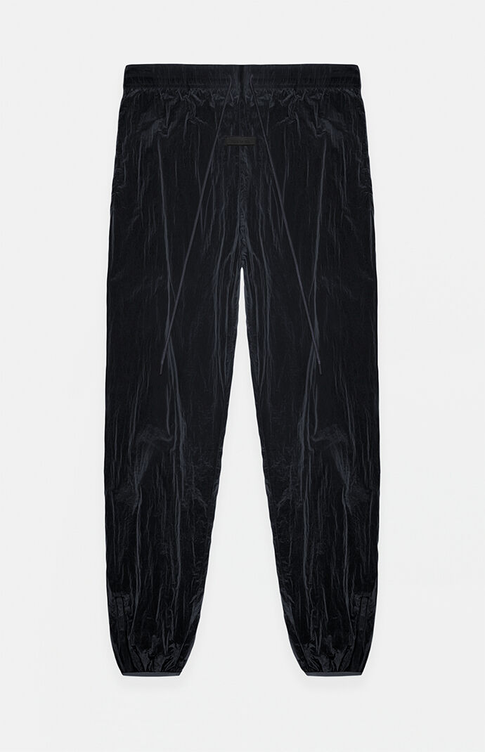Fear of God Essentials Women's Jet Black Crinkle Nylon Track