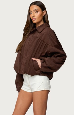 Alberta Faux Suede Bubble Jacket image number 2