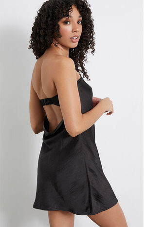 Strapless Satin Mini Dress image number 4