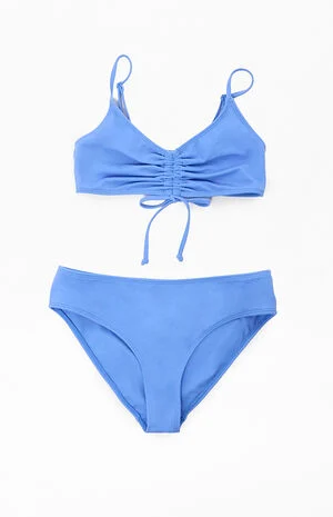 Cinch Front Bralette Top & Bikini Set image number 2