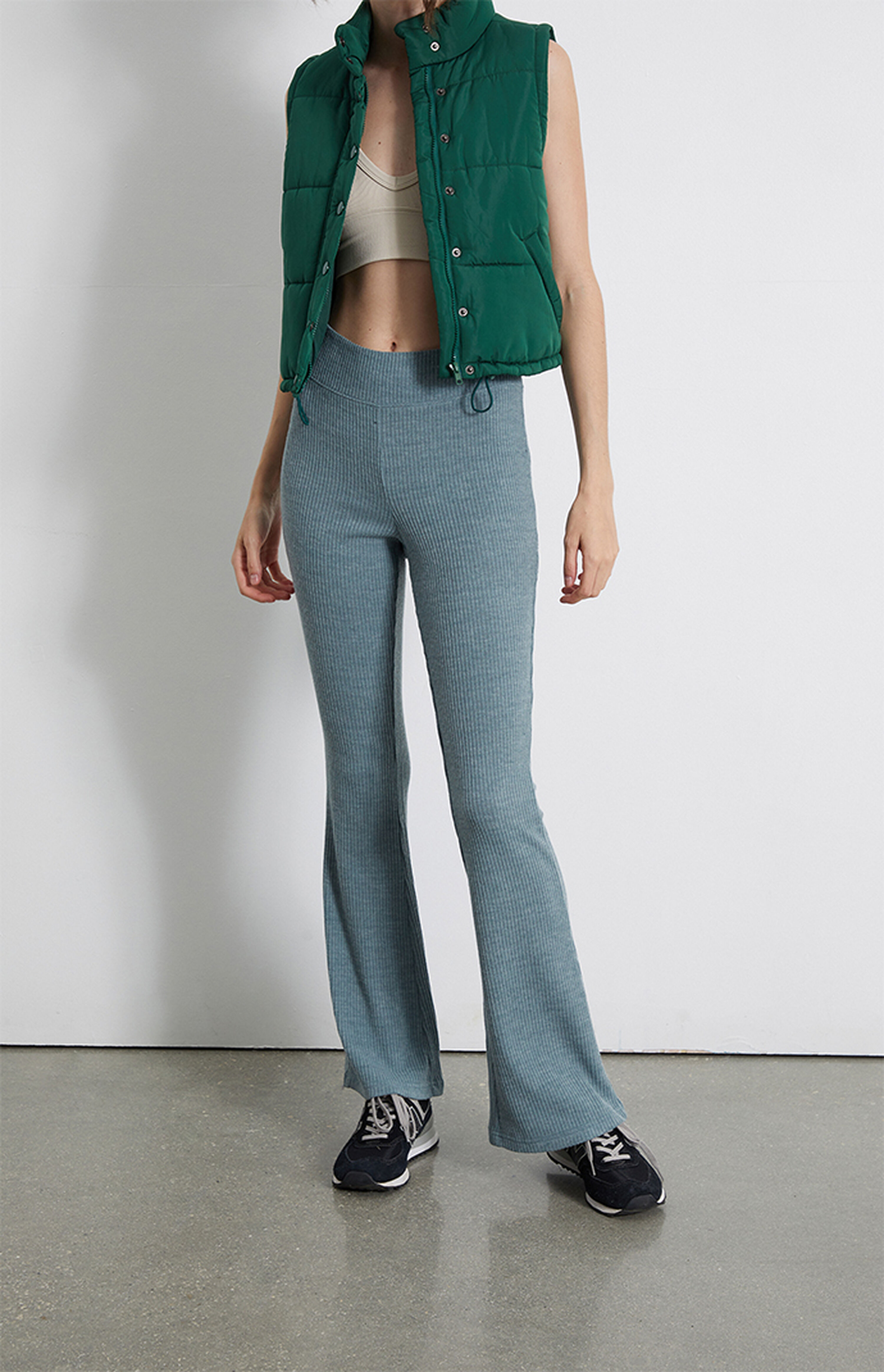 PacSun Ribbed Flare Pants PacSun