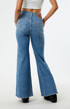 Medium Indigo Ripped Ribcage Bell Jeans image number 4