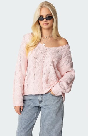 Inga Oversized Cable Knit Sweater