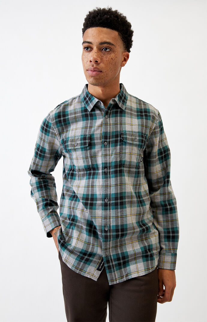 Heather Grey Sycamore Plaid Flannel Shirt